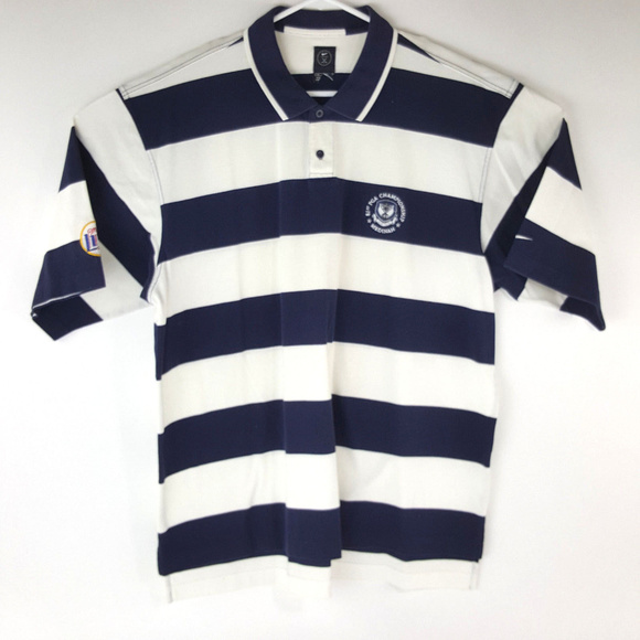 Nike Other - Nike Golf Shirt Dark Blue & White Striped